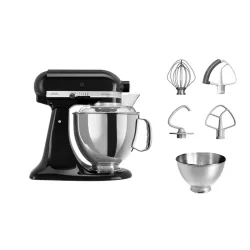 Стационарный миксер KitchenAid 5KSM175PSEOB черный flexmag.md