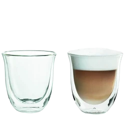 Pahare Cappuccino De'Longhi 190ml 2pcs, Transparent flexmag.md