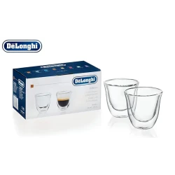 Pahare Cappuccino De'Longhi 60ml 2pcs, Transparent flexmag.md