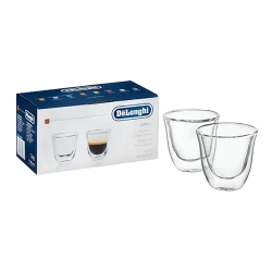 Стаканы для капучино De'Longhi 60 мл 2 шт, прозрачные flexmag.md