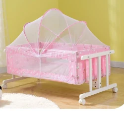 Кроватка деревянная детская Macaca Babby Cradle -3 flexmag.md