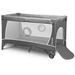 Раскладная детская кроватка Lionelo Flower Grey Scandi flexmag.md