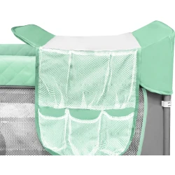 Patuc pliabil pentru copii Lionelo Flower Turquoise flexmag.md