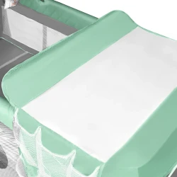 Patuc pliabil pentru copii Lionelo Flower Turquoise flexmag.md