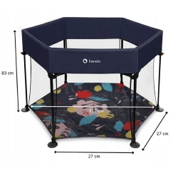 Patuc pliabil pentru copii Lionelo Roel Blue Navy flexmag.md