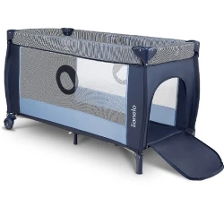 Patuc pliabil pentru copii Lionelo Sven Plus Blue Navy flexmag.md