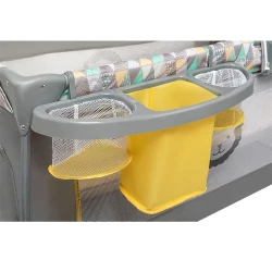 Patuc pliabil pentru copii Lionelo Sven Plus Yellow Scandi flexmag.md