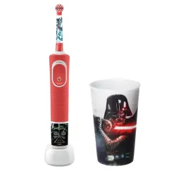 Детская электрическая зубная щетка Braun D100 StarWars Mag красная flexmag.md