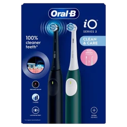 Periuta de dinti electrica Braun Oral-B iO2 Duo, Negru - Verde flexmag.md