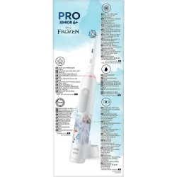 Электрическая зубная щетка Braun Oral-B Junior Frozen PRO 3, Белый flexmag.md