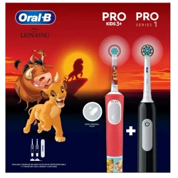 Электрическая зубная щетка Braun Oral-B Pro Kids Lion King Set flexmag.md