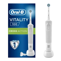 Электрическая зубная щетка Braun Oral-B Vitality 100 Крестообразного действия, белая flexmag.md