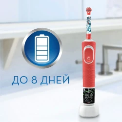 Электрическая зубная щетка Braun Kids Vitality D100, красная flexmag.md