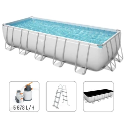 Бассейн с рамой Bestway Power Steel 5612BBW flexmag.md