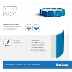 Бассейн с рамой Bestway Steel Pro 56677BW flexmag.md