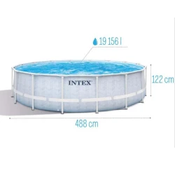 Бассейн с каркасом Intex CHEVRON PRISM FRAME PREMIUM POOL 26746 flexmag.md