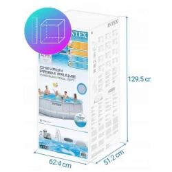 Бассейн с каркасом Intex CHEVRON PRISM FRAME PREMIUM POOL 26746 flexmag.md