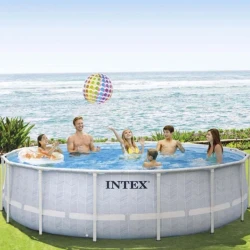 Бассейн с каркасом Intex CHEVRON PRISM FRAME PREMIUM POOL 26746 flexmag.md