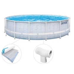 Бассейн с каркасом Intex CHEVRON PRISM FRAME PREMIUM POOL 26746 flexmag.md