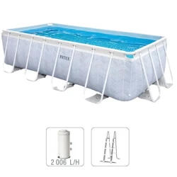 Бассейн с каркасом Intex CHEVRON PRISM FRAME RECTANGULAR POOL 26780 flexmag.md