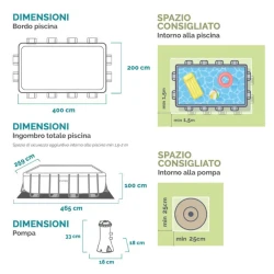 Piscina cu cadru Intex CHEVRON PRISM FRAME RECTANGULAR POOL 26780 flexmag.md