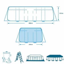 Piscina cu cadru Intex Prism Frame rectangular 26792 flexmag.md