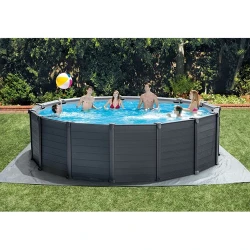 Piscina cu cadru metalic Intex GRAPHITE GRAY PANEL 26384 flexmag.md
