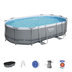 Бассейн с рамой Power Steel Oval Bestway 56448BW flexmag.md