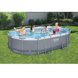 Бассейн с рамой Power Steel Oval Bestway 56448BW flexmag.md