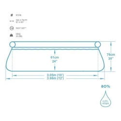 Piscina gonflabila cu pompa de filtrare Bestway Fast Set 57274BW flexmag.md