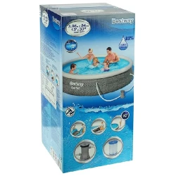 Piscina gonflabila cu pompa de filtrare Bestway Fast Set 57376BW flexmag.md