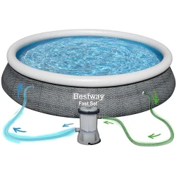 Piscina gonflabila cu pompa de filtrare Bestway Fast Set 57445BW flexmag.md