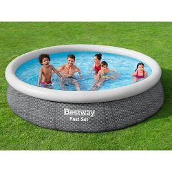 Piscina gonflabila cu pompa de filtrare Bestway Fast Set 57445BW flexmag.md