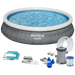 Piscina gonflabila cu pompa de filtrare Bestway Fast Set 57445BW flexmag.md