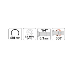 Pistol de umflat Yato YT23701 flexmag.md