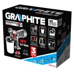 Pistol de vopsit pe acumulator Graphite 58GE103 (fara acumulator) flexmag.md