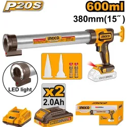 Pistol pentru silicon Ingco CCGLI20031 (2 acumulatori) flexmag.md