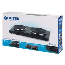 Мини-электрическая плита Vitek VT-3704, черная flexmag.md