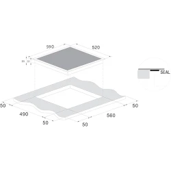 Plita incorporabila cu inductie Candy CIS642SCTT-4U flexmag.md