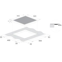 Plita incorporabila cu inductie Candy CJ2D46TKT flexmag.md