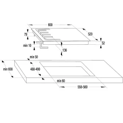 Встроенная плита Gorenje G 640 EW flexmag.md