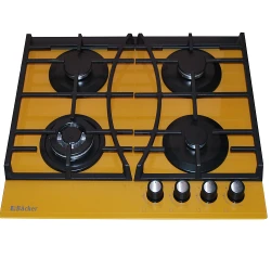 Варочная панель на газовой газовой плите Backer HC-435W YELLOW flexmag.md