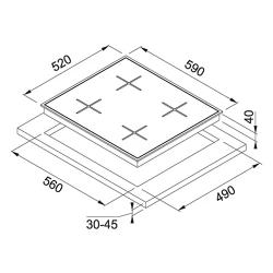 Встроенная газовая варочная панель Franke FHNS 604 4G WH C (106.0489.961) flexmag.md