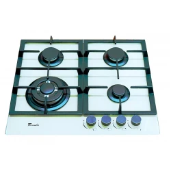 Plita incorporabila pe gaz Tornado TR4033 WHITE GLASS flexmag.md