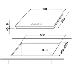 Встроенная плита Whirlpool GOA 6425-NB flexmag.md