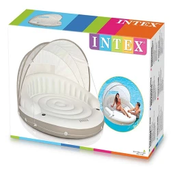 Матрас-плот надувной со съемным балдахином Intex Island 58292 flexmag.md