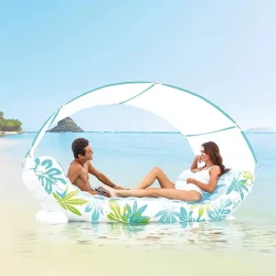Pluta-saltea gonflabila cu baldachin Intex Tropical lounge 56294 flexmag.md