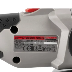 Машина углошлифовальная с аккумулятором Crown CT23008-125HX -5 IMC flexmag.md