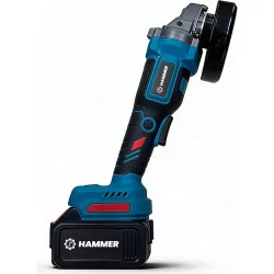 Углошлифовальная машина на аккумуляторе Hammer HM-BLAG-125 (2 аккумулятора) flexmag.md