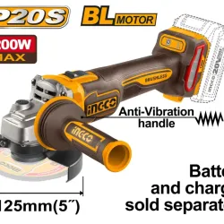 Polizor unghiular pe acumulator Ingco CAGLI212027 (fara acumulatori) flexmag.md